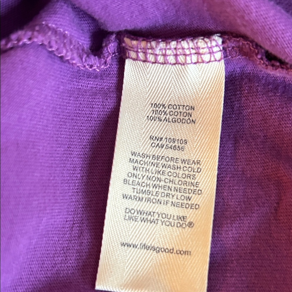 Life Is Good Purple Long Sleeve Tee - Picture 5 of 5